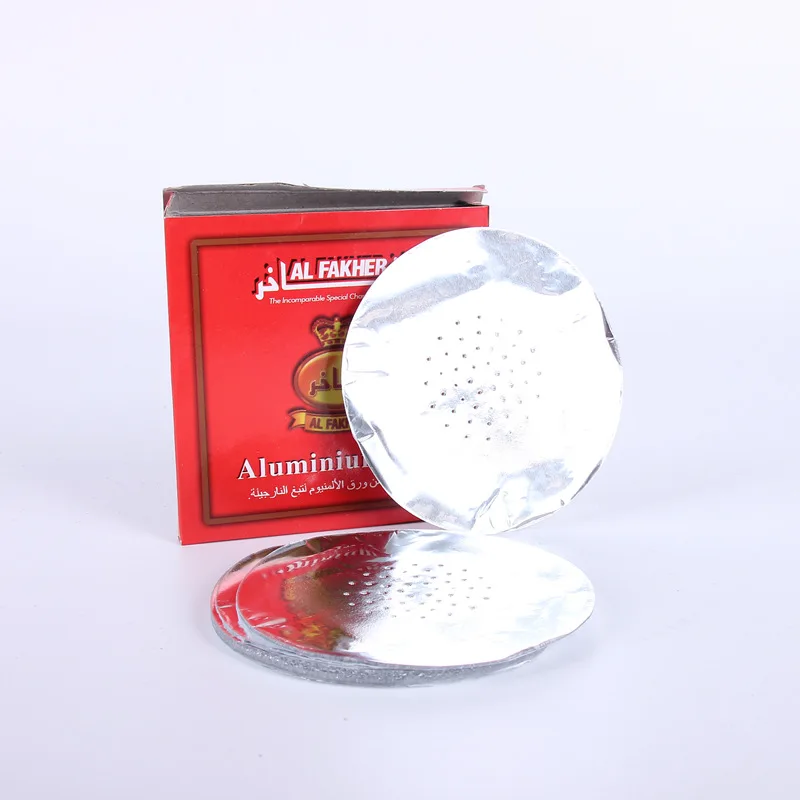 

hintcan Arabic hookah special tin foil square and round perforated non-hole shisha hookah foil, Silver