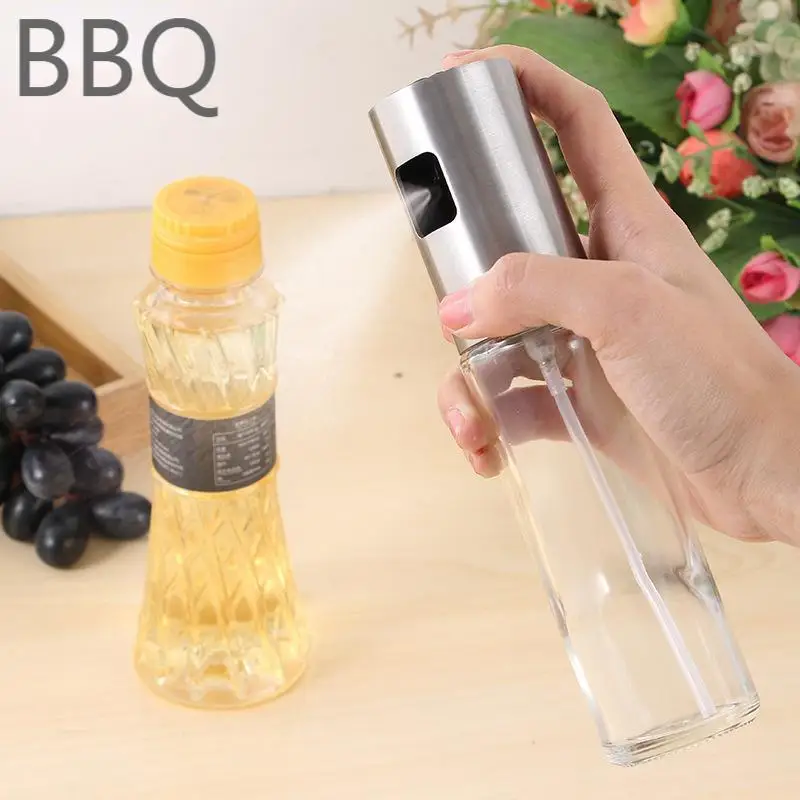 

Refillable Glass Essential Misto Cooking Oil And Vinegar Bottle Dispenser Olive Oil Sprayer, Rose golden ,golden ,silver