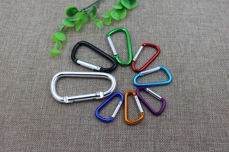 High Quality D Shape Colorful Aluminum Carabiner Climbing Snap Hook,Key
