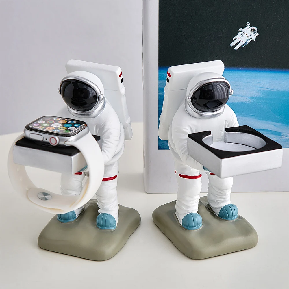 

Nordic home decoration resin watch storage ornaments astronaut watch charger bracket
