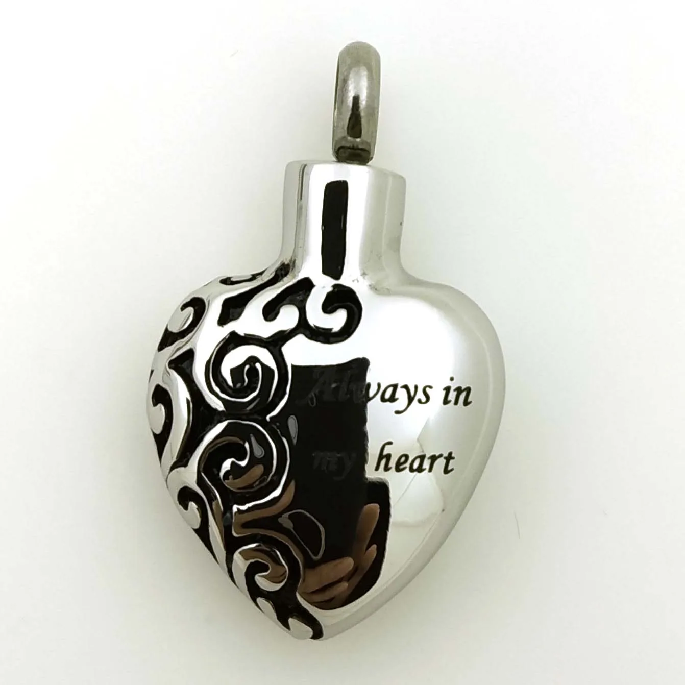 

Always In My Heart Cremation Urn Jewelry Stainless Steel Urn Necklace