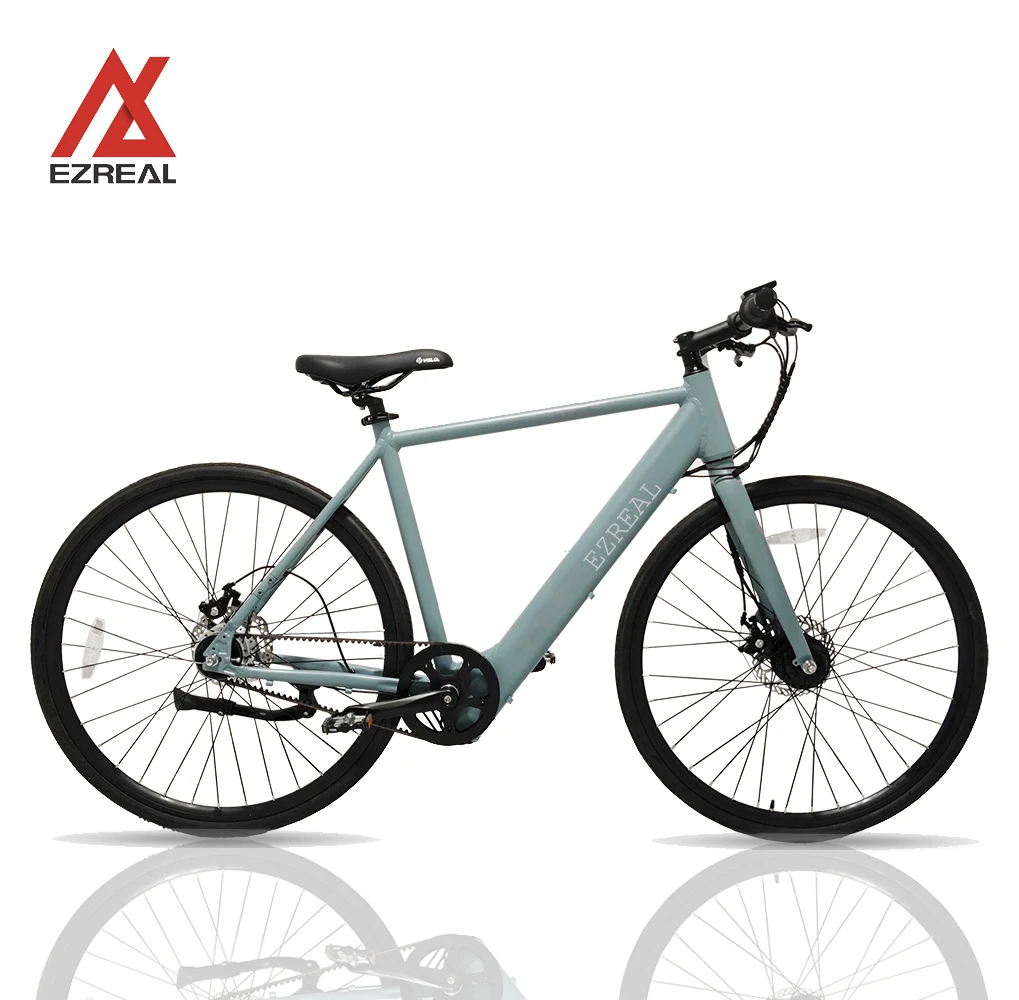 

EZREAL Cheap Price Aluminum Alloy 250W 700C Belt Drive Race Electric E-Road Bike Bicycle