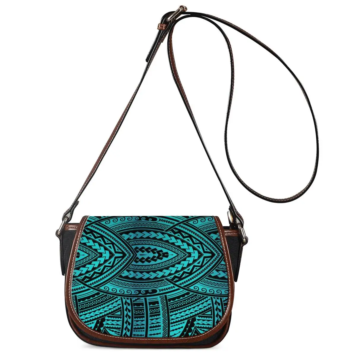 

Wholesale Polynesian Traditional Tribal Style Print Messenger Bags Girls Fashion Messenger Bags Custom Logo Women Crossbody Bags, Customized