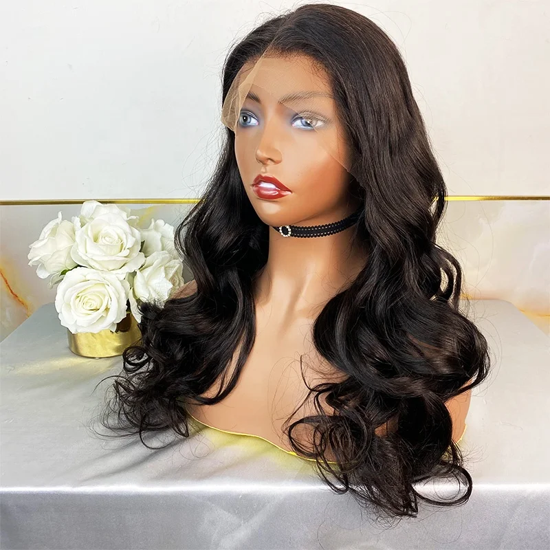 

Brazilian Virgin Hair Full Lace Wig Wavy Human Hair Wigs For Black Women Pre plucked Hairline Wholesale HD Glueless Wig