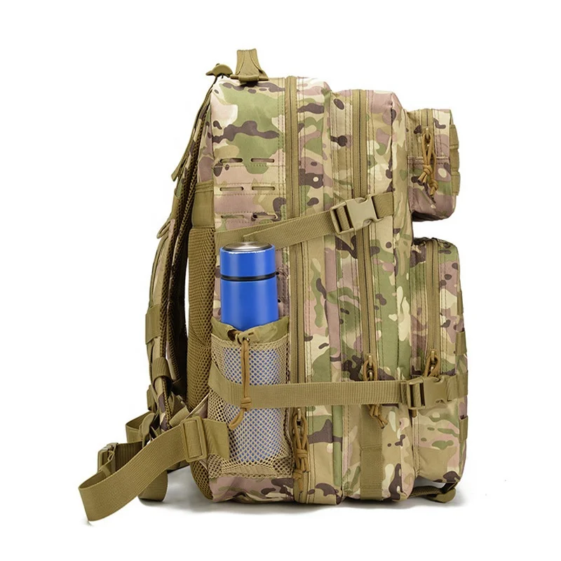 

Multifunctional Waterproof Camouflage Tactical Backpack Outdoor Daypack Wholesale Walking Shoulder Bag with Thermos Holder