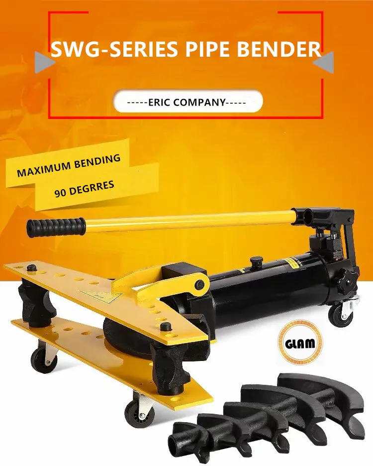 Portable 90 Degree Galvanized Pipes Bending Tools Manual Hand Hydraulic