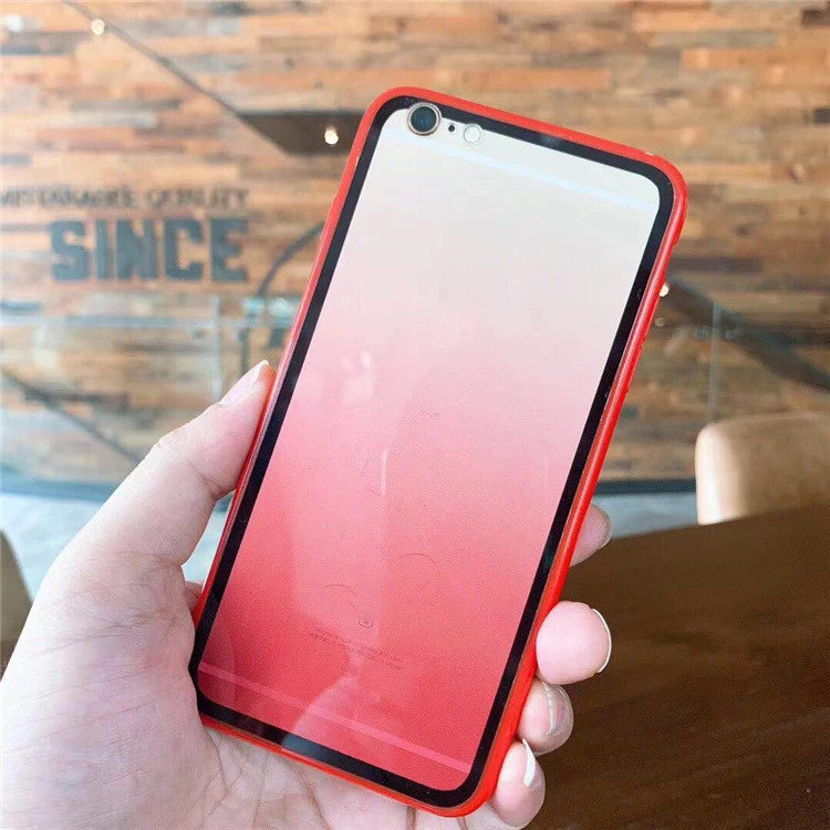 

Fashion custom design gradient color colorful acrylic hard transparent soft bumper phone back cover case for iphone 11