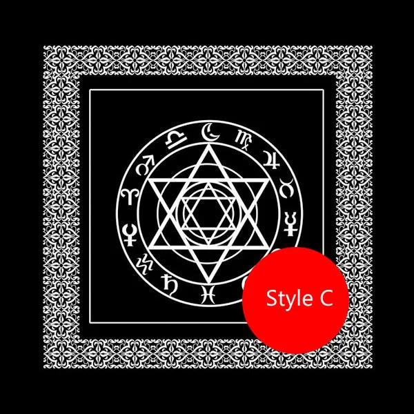 Image of Factory Hot Tarot Table Cloth Non woven Mat Five Star Style Table Mat Aesthetic Pattern Tarot Table Cloth Mat