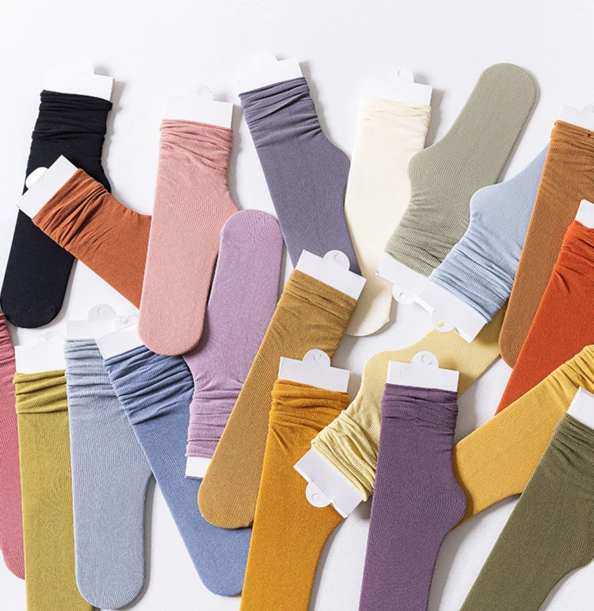 

Popular custom Solid Color Soft Cosy Slouch Socks For Women, Custom color