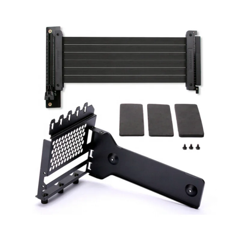 

Graphics Card Holder Video Card GPU Bracket with pci-e 3.0 16x flexible extension cable 20CM, Black