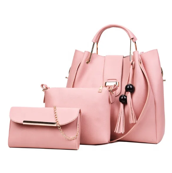 

Manufacturer Wholesale Amazon Hot Sale customized purses and handbags sets 3 pieces lady handbags for woman, Customizable