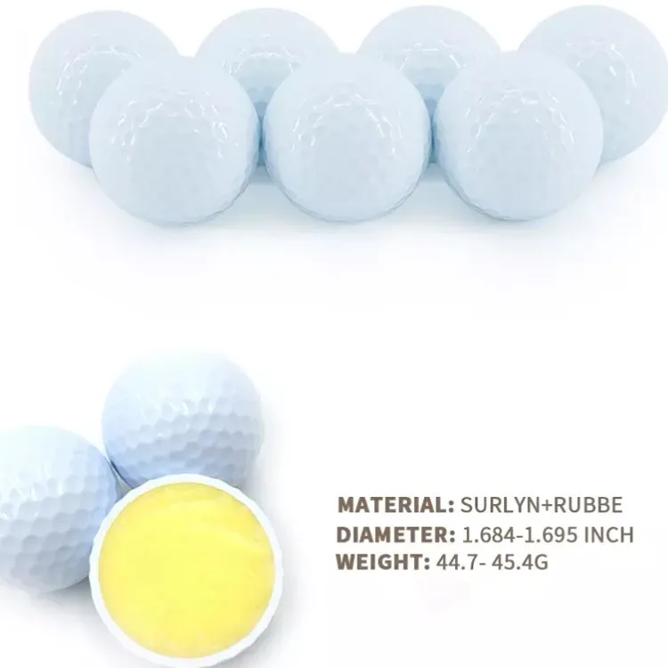 Factory OEM Promotion Printing White Custom Golf Balls Sport 2 Layer Practice Golf Ball