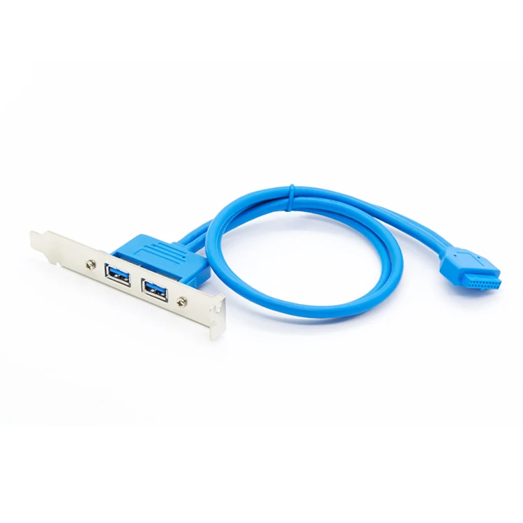 USB 3.0 IDC Cable USB 3.0 IDC 20P Female to 2 USB 3.0 A female Motherboard Adapter Extension Cable factory