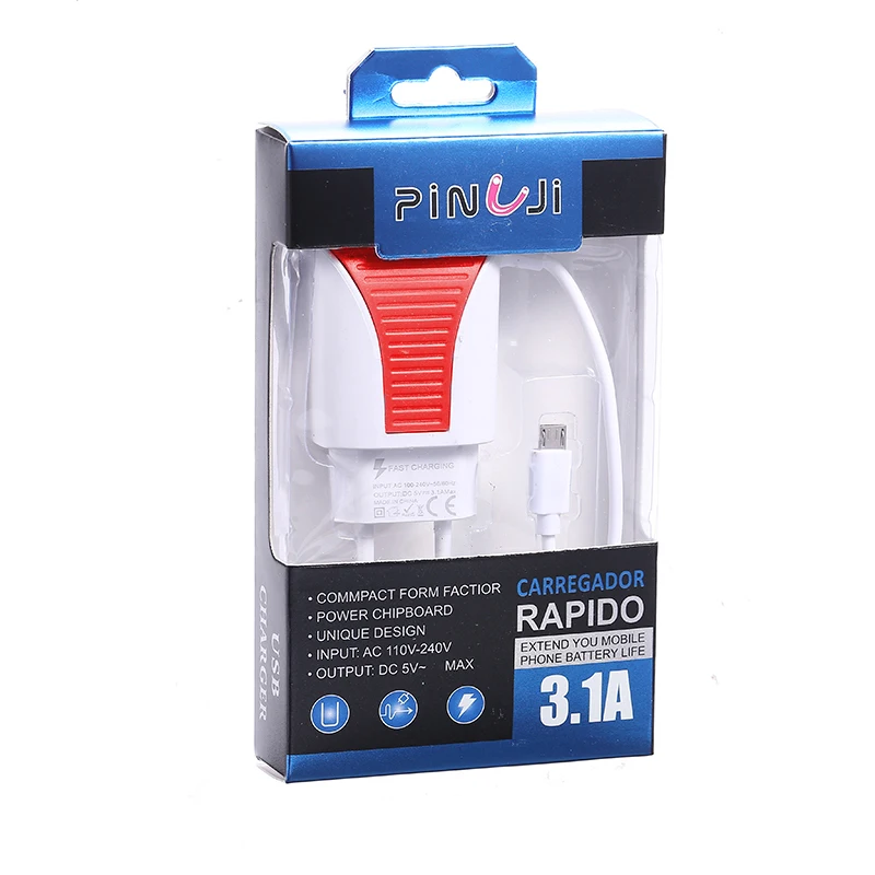

5W charging cable cable phone plug Connectors Electric Socket Adapter mobile phone charger adaptor with cable