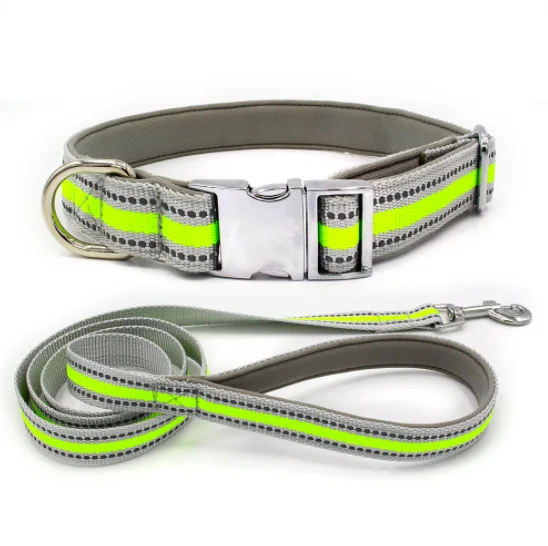 

Manufacturer Direct Sales Reflective Pet Collar Dogs Fashion Metal Buckles Engraved Collar Adjustable Dog Collar, Multi colors
