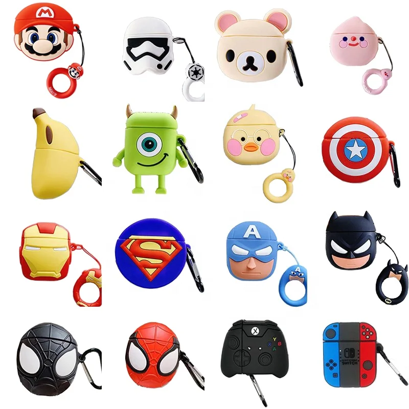 

Factory Wholesale Cute New Kawaii Anime Designed Silicone Case for Airpods 2 3D Cartoon Case for Air Pod Pro