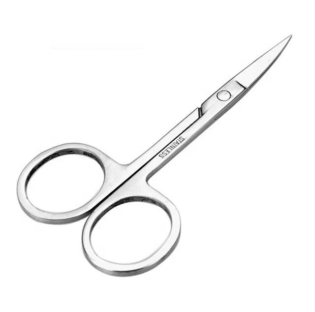 

YDM Stainless Steel Small nail tools Eyebrow Nose Hair Scissors Cut Manicure Facial Trimming Tweezer Makeup Beauty Tool, Silvery