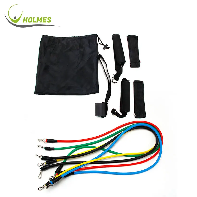 

Wholesale Fitness Swim Training Resistance Bands 11 Pcs Tube Set With Waist Belt