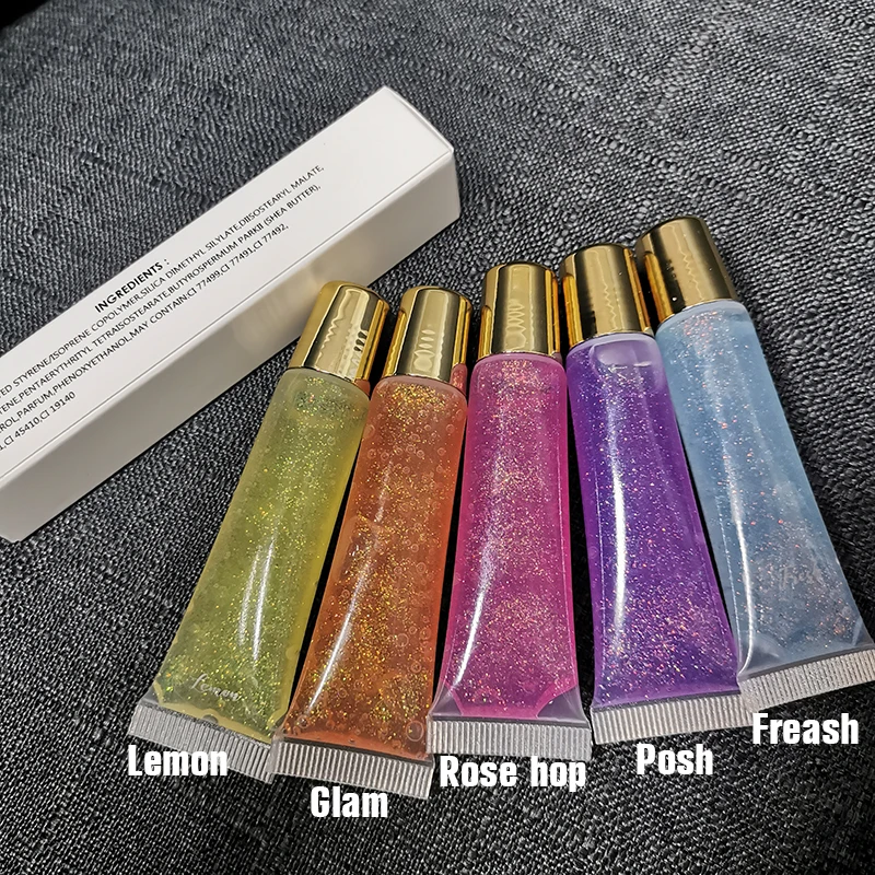 

Custom Private Label Unique Liquid Lipgloss Beauty Cosmetics Makeup Lipglosses Clear Lip Gloss Liquid lipstick, 10 colors