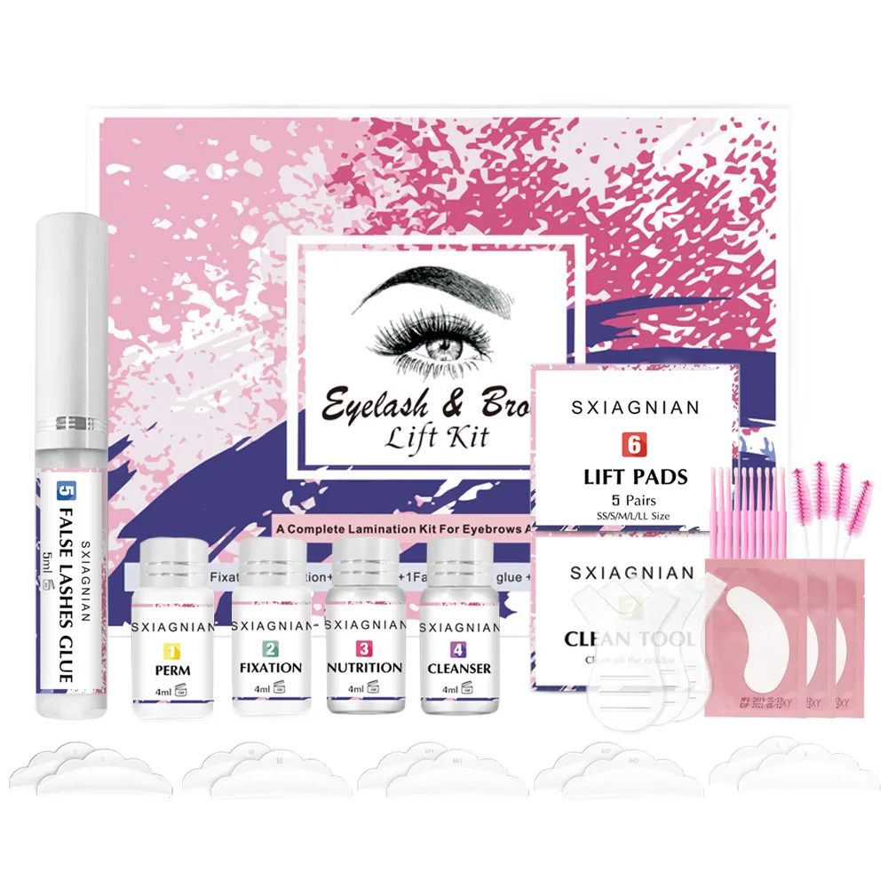 

Stock fast lift lash lift eyelashes permanent kit eyelash brow lamination perm kit solution professional private label