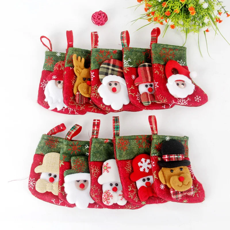 

Christmas Embroidered Christmas Stocking Gifts Candy Hanging Bag