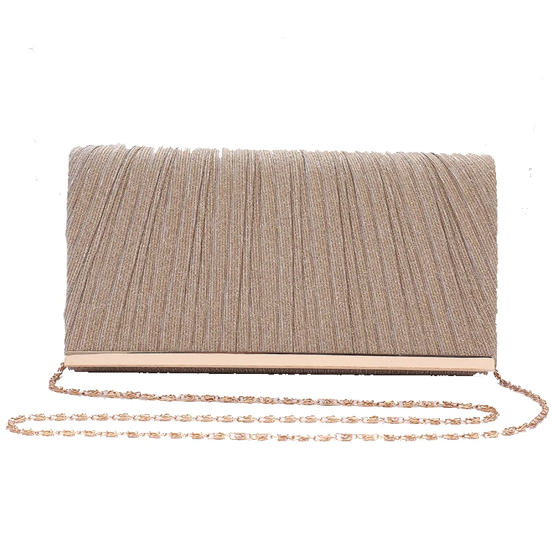 

PU leather Handle bag personality sequin everything dinner bag simple style chain head bag