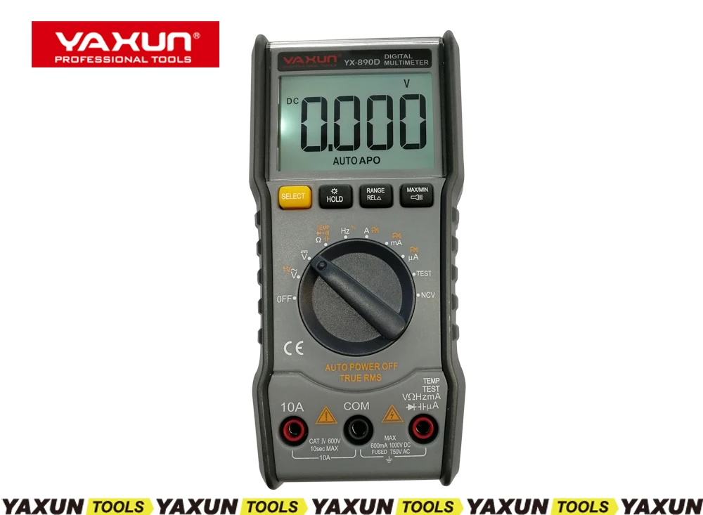 new YAXUN high quality autorange digital multimeter NCV True RMS TRMS