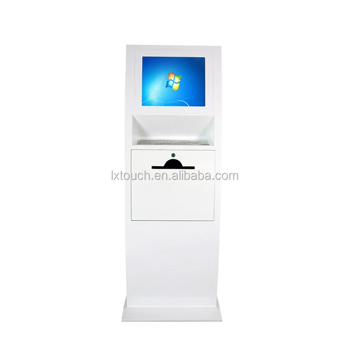 Automatic Self Service Ticket A4 Document Printing Kiosk With Metal