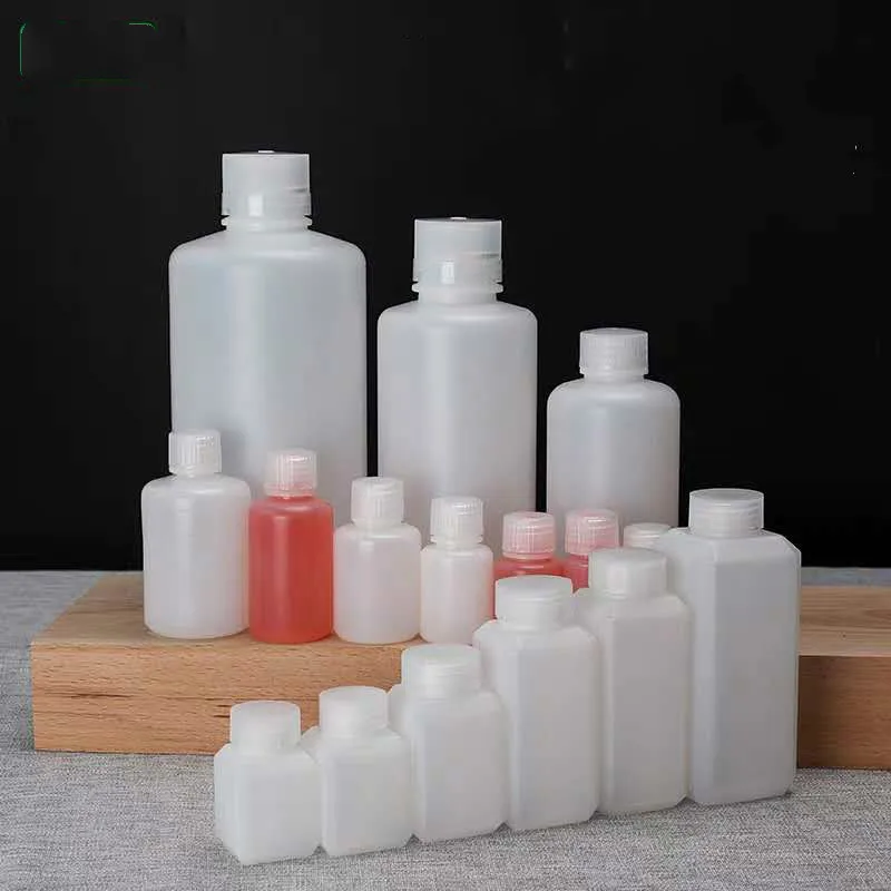 

12ml 100ml 500ml transparent round sealed container liquid sample packaging reagent plastic bottle