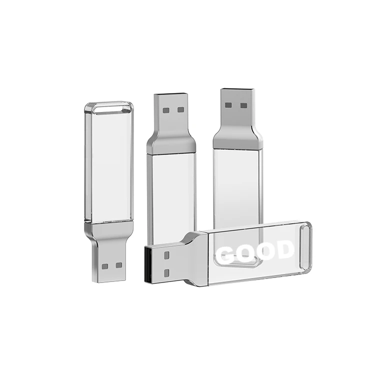 

2021 Hot Promotional Gift Acrylic Usb Flash Drive 256GB 32GB Custom Logo Lighting Usb 3.0 Flash Drive, Color customized