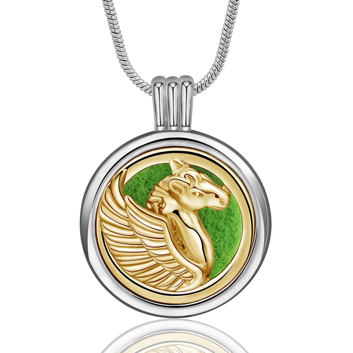 

Merryshine Silver Plated Copper Hollow-out Chain Necklace Ladies Iced Out Pendant
