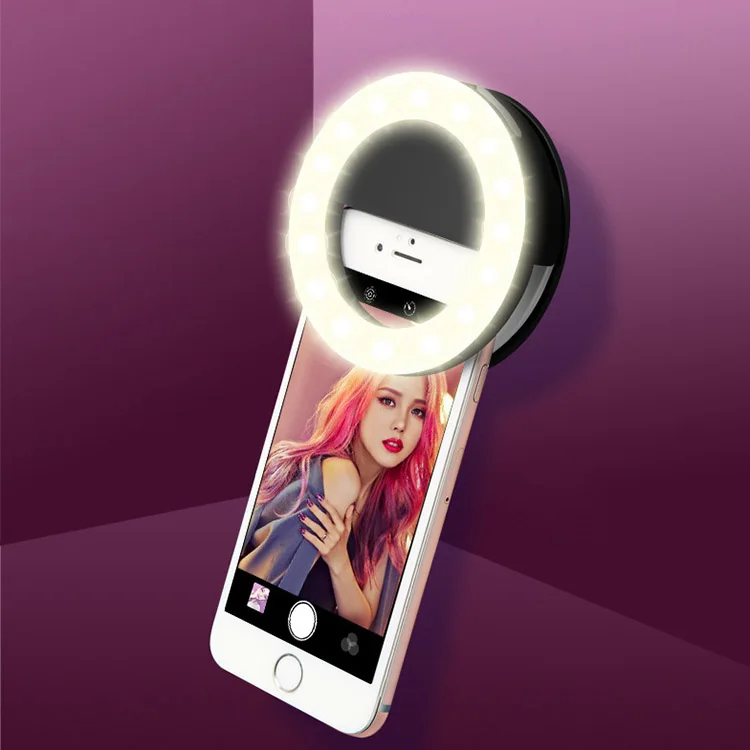 

Camera Phone Universal Wholesale 3500-6500k Lumens USB 8cm 36 lamp Beads 3 Modes Tik Tok Clip Selfie Ring Light Mini Aro De Luz, Pink,black,white,blue
