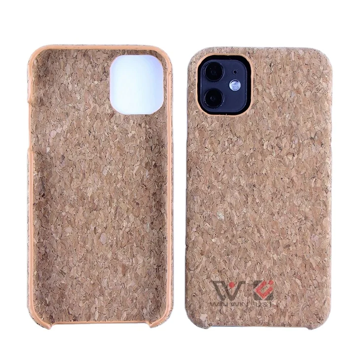 

New Natural Custom Cork Wood Mobile Phone Case For Iphone 12