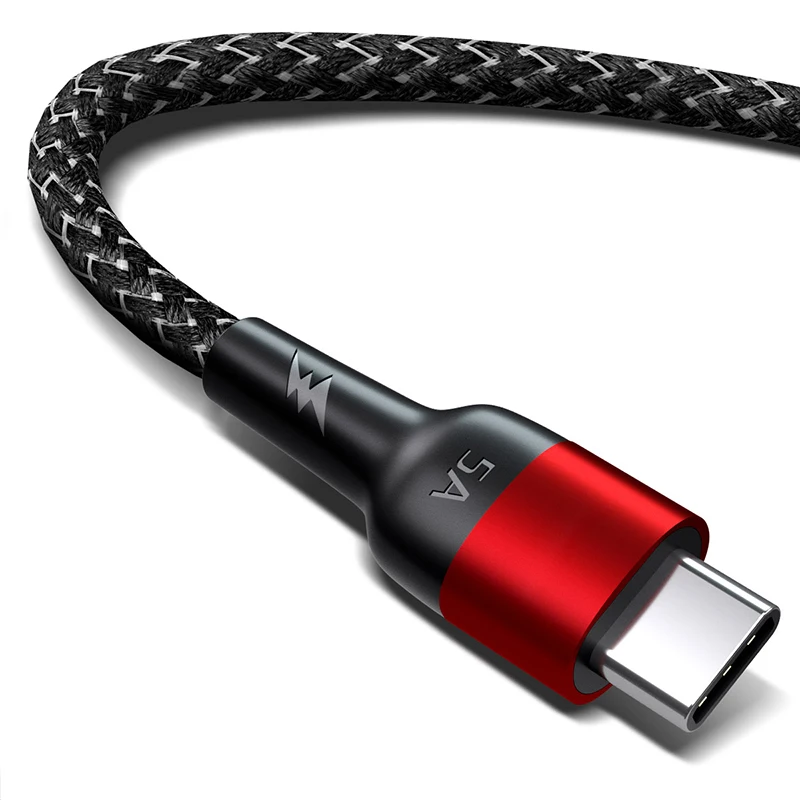 

5a fast charging nylon braided type c usb cable with gift box usb cable type c fast charging cable, Red, blue