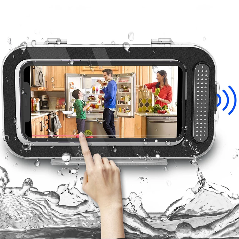 

Shower phone case Waterproof Wall Mounted mobile holder box