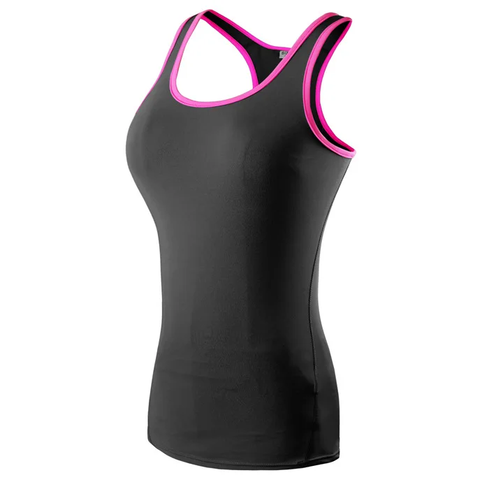

Woman Quick-drying Sleeveless loose Paid Top breathable and comfortable tank Fitness workout Sports vest Wholesale, As picture