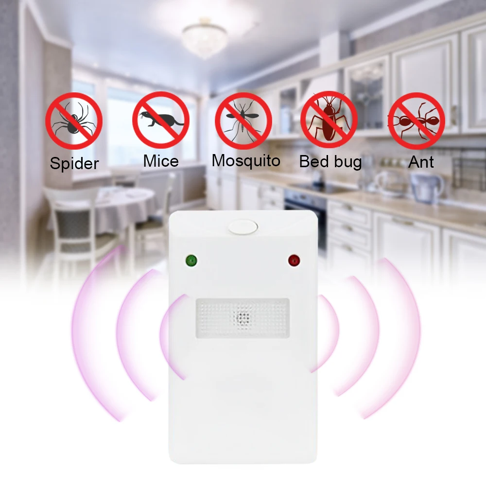 

Ultrasonic Electric Mosquito Deratization Device EU Plug Pest Control Rodent Rat Mouse Repellent Anti Mosquito US Plug Repellent