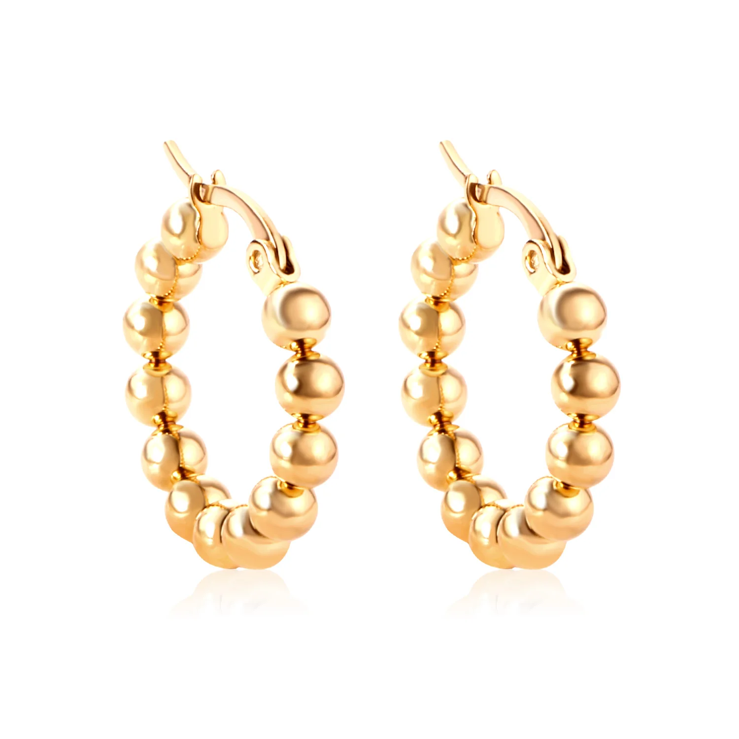 

15mm Gold Plated Hook Earring Engrave Logo Jewelry Type Women Earrings