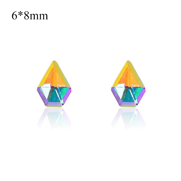 

Super sparkling crystal nail rhinestones shaped nail charms 3d nail art rhinestone, Multi colors