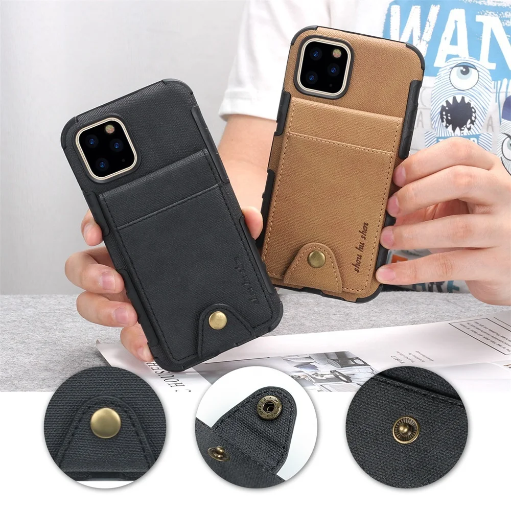 

New applicable iP12Max Phone case Card-inserting all-inclusive drop-resistant wallet protective leather case back shell