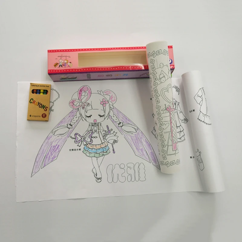 
Popular Customized watercolor cartoon drawing poster coloring self-adhesive cartoon drawing poster coloring paper 