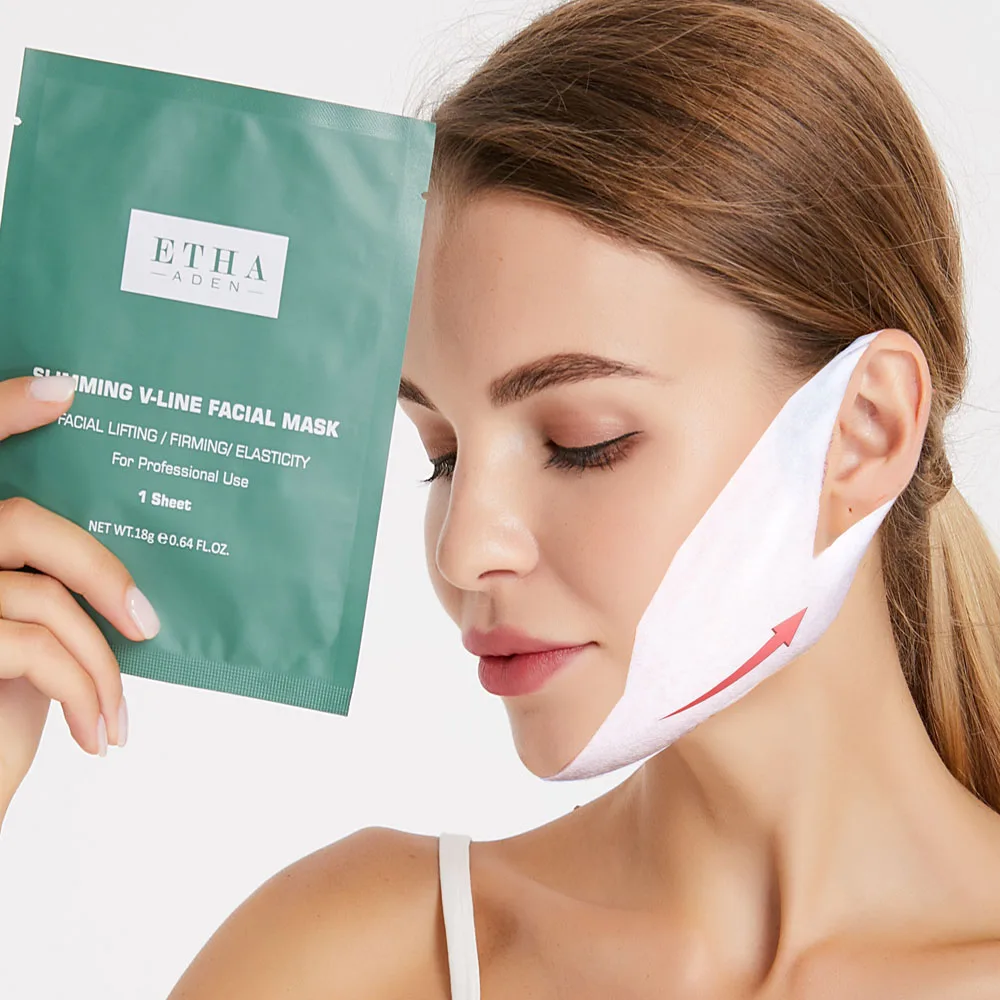 

Double Chin Removal Face Lift Collagen Face Mask V Shape Mask, White