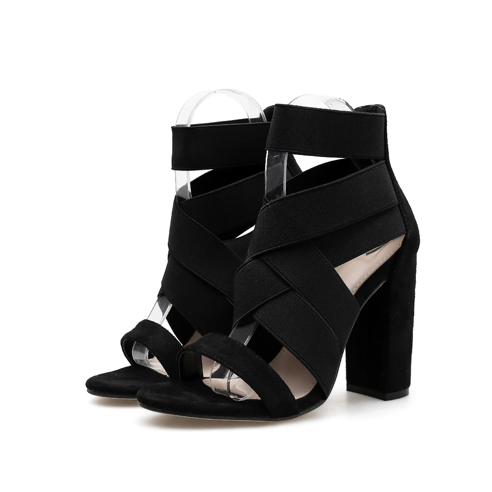 

Heel Hot Selling Brown Crystal Women Shoes With Platform High Heel Suede Leather