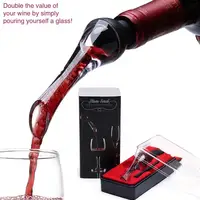 

woodpecker Wine Aerator Pourer - Premium Aerating Pourer and Decanter Spout (Black)