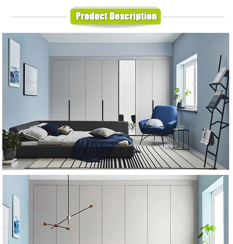New design professional manufacture bedroom wardrobe for apartment modern simple swing door wardrobe cabinet