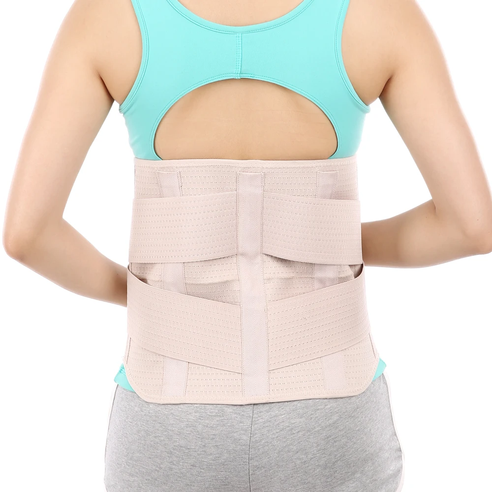 

Adjustable Lumbar abdominal binder belt for pain lumbar belt waist support lower back brace, Skin color