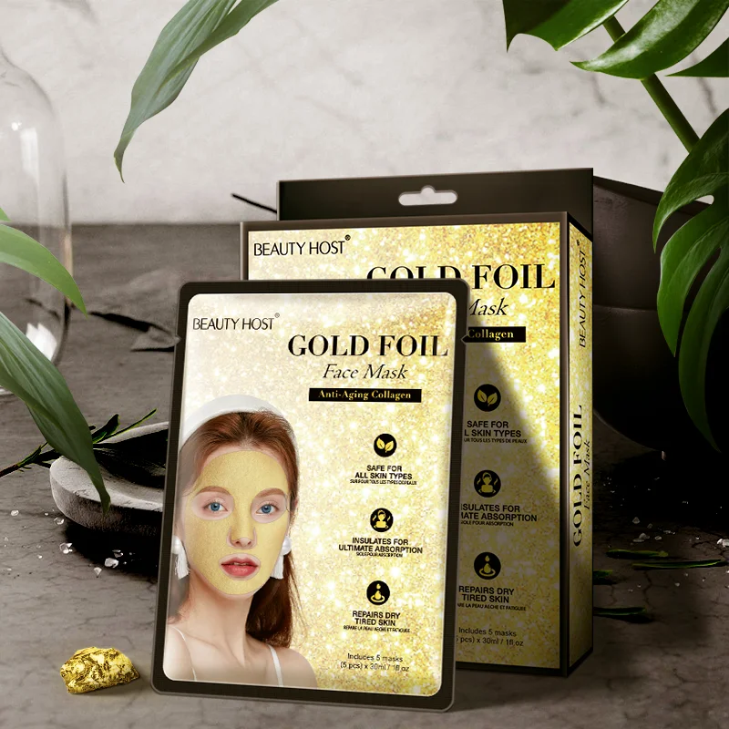 

24k Gold Collagen Face Mask,Gold Foil Masks for Anti Aging, Moisturizing and Reducing Dark Circles Puffiness, Colrful