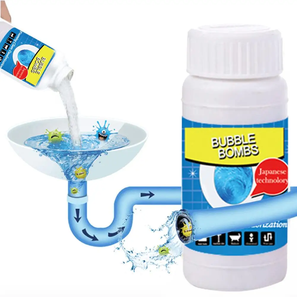 

100G Bubble Foaming Cleaner Universal Dredging Agent Toilet Drain Sink Cleaning Agent