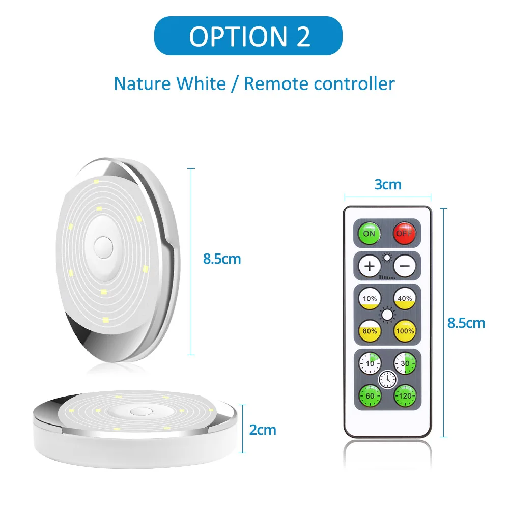 
Led Puck Lights,Wireless Under Cabinet Lighting with Remote 