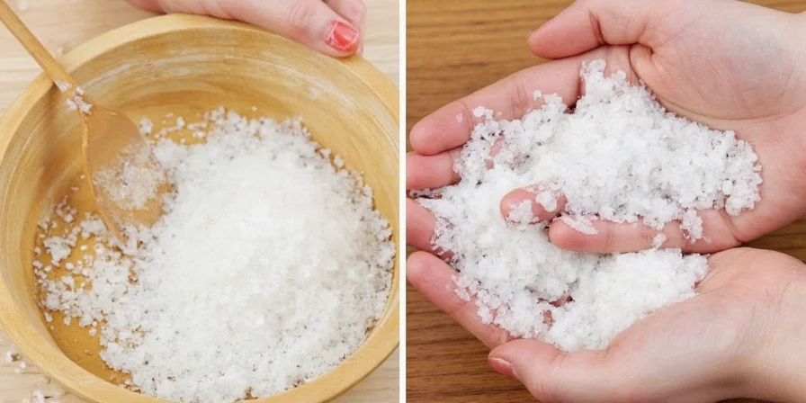 Overly salty dish on plate